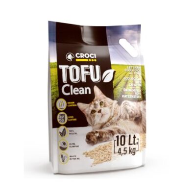Areia Gato Tofu Clean 10Lt 4,5Kg