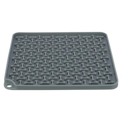 Tapete LickNSnack em Silicone 20x20cm (Cinza Escuro)