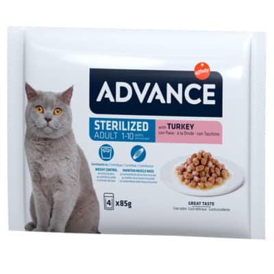 Advance Cat Wet Adult Sterilized Turkey Multipack 4x85gr