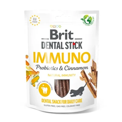Brit Care Dental Stick Immuno Probiotics & Cinnamon | 7 sticks
