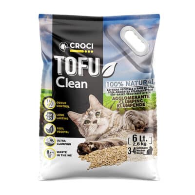 Areia Gato Tofu Clean 6Lt 2,6Kg