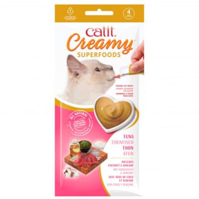 Catit Creamy Superfoods Atum, Coco&Wakame 4x10g