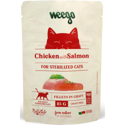 Weego Wet Cat Food Salmon for Sterilised Cats 85gr