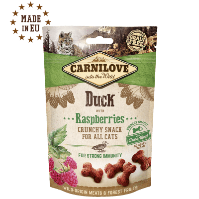 CarniLove Cat Crunchy Snack Duck with Raspberries 50g