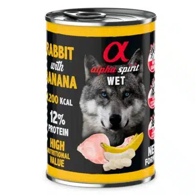 Alpha Spirit Dog Cans Rabbit with Banana 400g