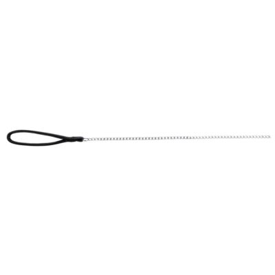 Trela Cromada c/Pega Nylon Preto