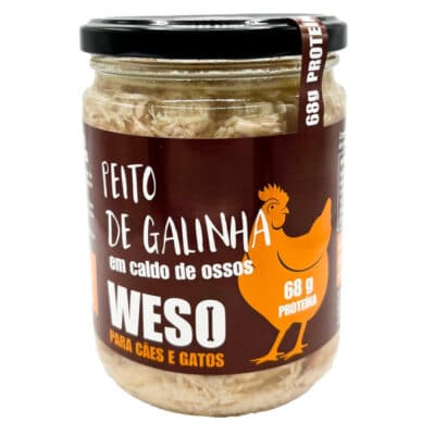 Weso - Peito de frango em caldo de ossos para cão e gato 400ml