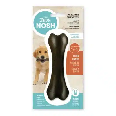 Zeus Nosh Flexible Puppy Osso Bacon