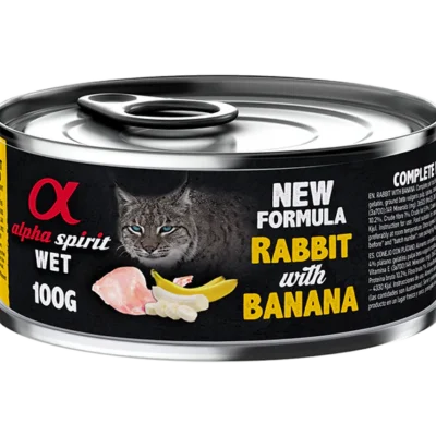 Alpha Spirit Gato Wet Food Rabbit/Banana 100gr