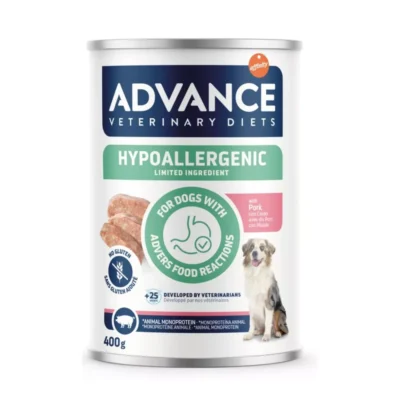 Advance Vet Dog Wet Hypoallergenic Porco 400g