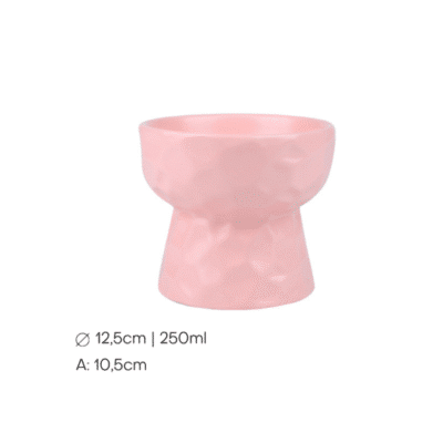 Taça Cerâmica Alta Direita c/efeito 250ml Rosa