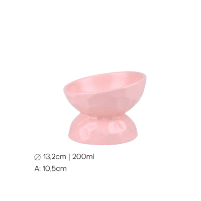 Taça Cerâmica Inclinada c/efeito 200ml Rosa